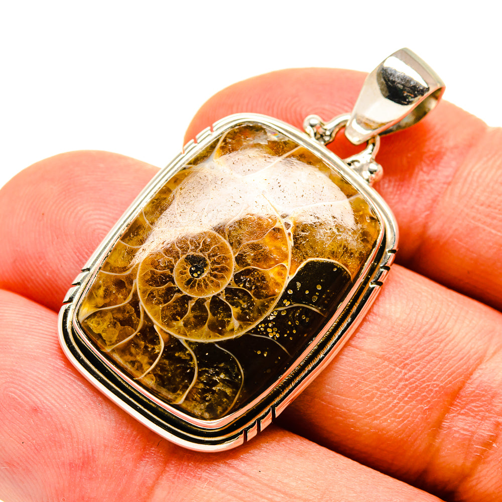 Ammonite Fossil Pendants handcrafted by Ana Silver Co - PD757222