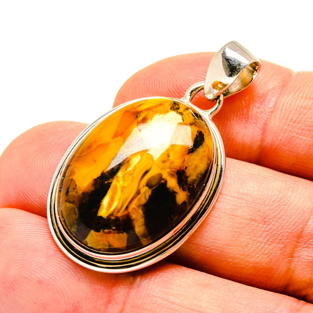 Peanut Wood Jasper Pendants handcrafted by Ana Silver Co - PD757223