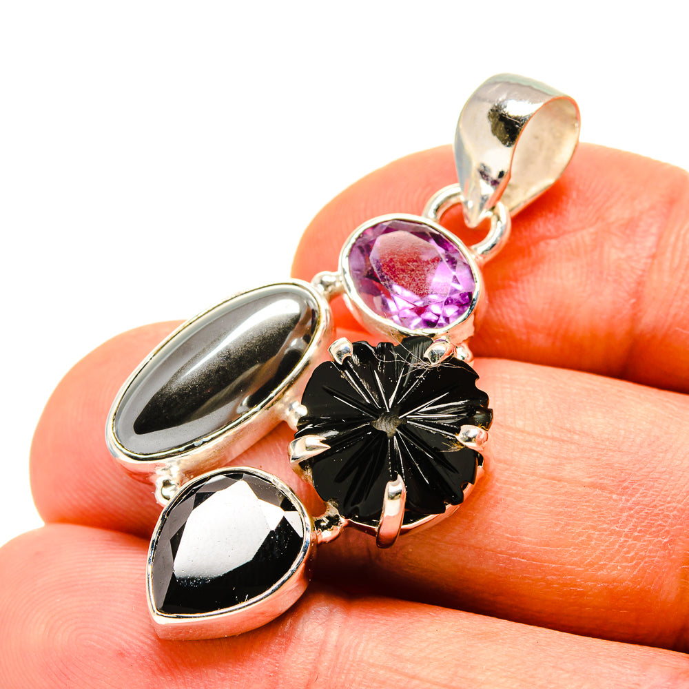 Black Onyx Pendants handcrafted by Ana Silver Co - PD757229