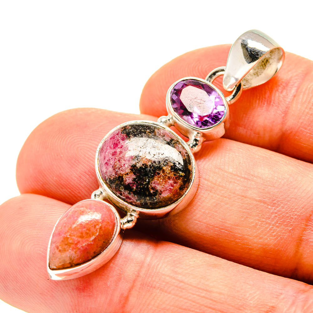 Rhodonite Pendants handcrafted by Ana Silver Co - PD757232