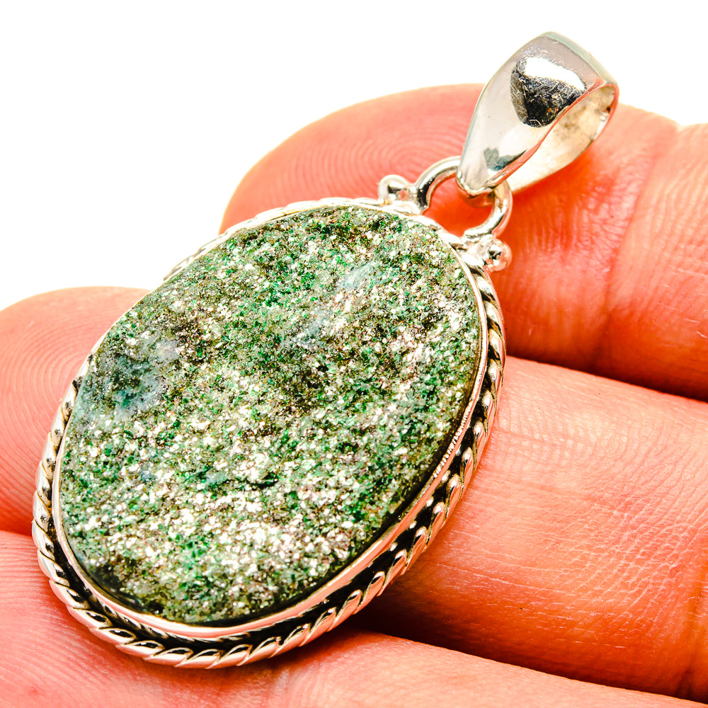 Green Fuchsite Pendants handcrafted by Ana Silver Co - PD757237