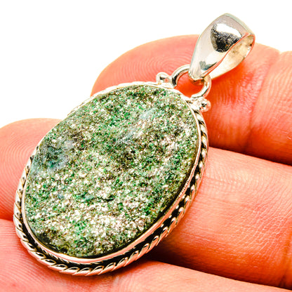 Green Fuchsite Pendants handcrafted by Ana Silver Co - PD757237