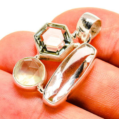 White Quartz Pendants handcrafted by Ana Silver Co - PD757241