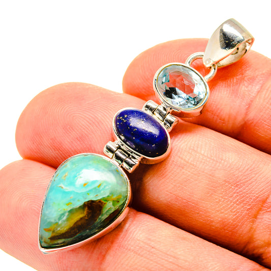 Peruvian Opal Pendants handcrafted by Ana Silver Co - PD757248