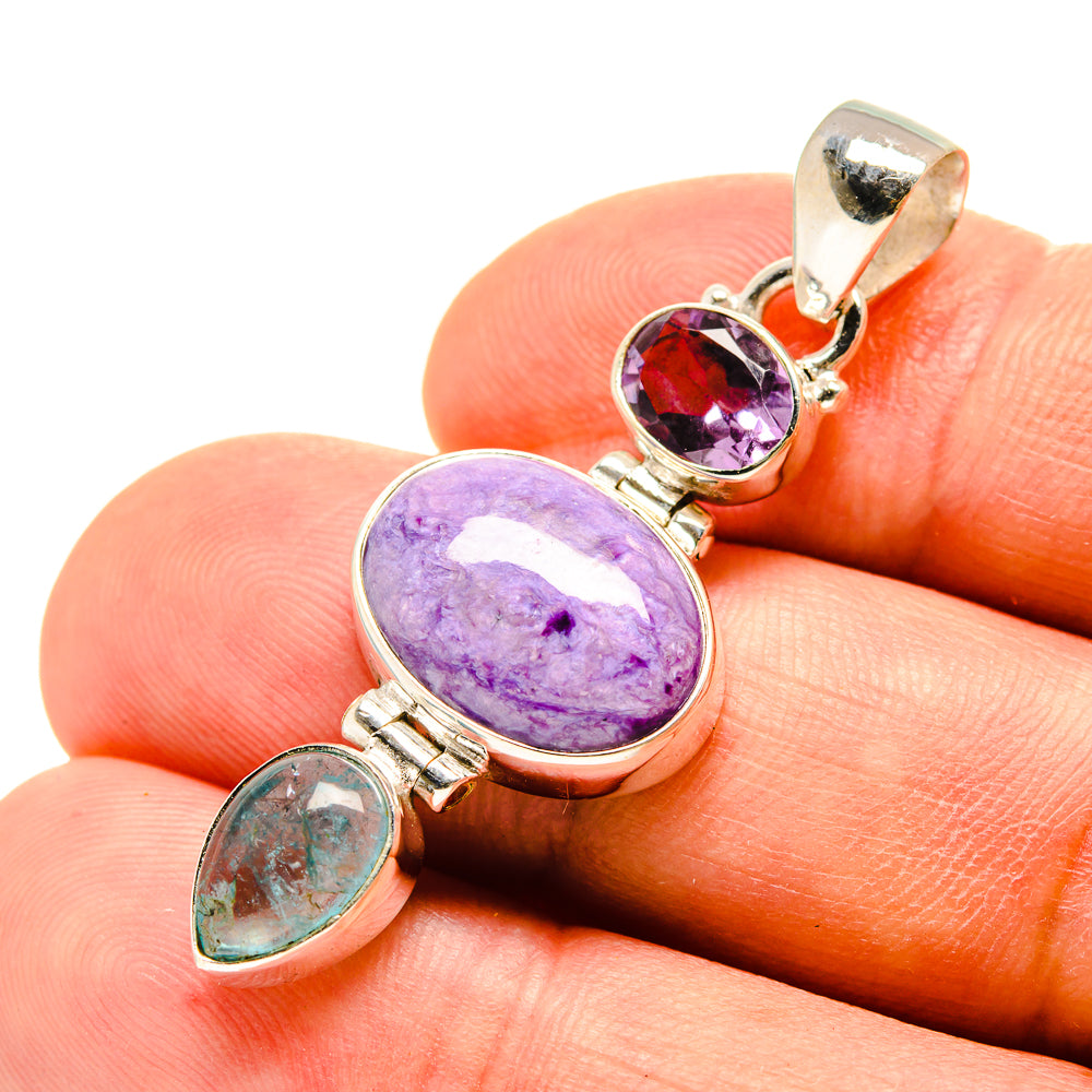 Charoite Pendants handcrafted by Ana Silver Co - PD757251