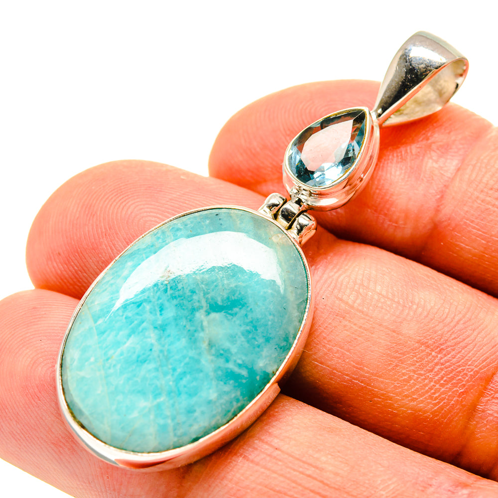 Amazonite Pendants handcrafted by Ana Silver Co - PD757265