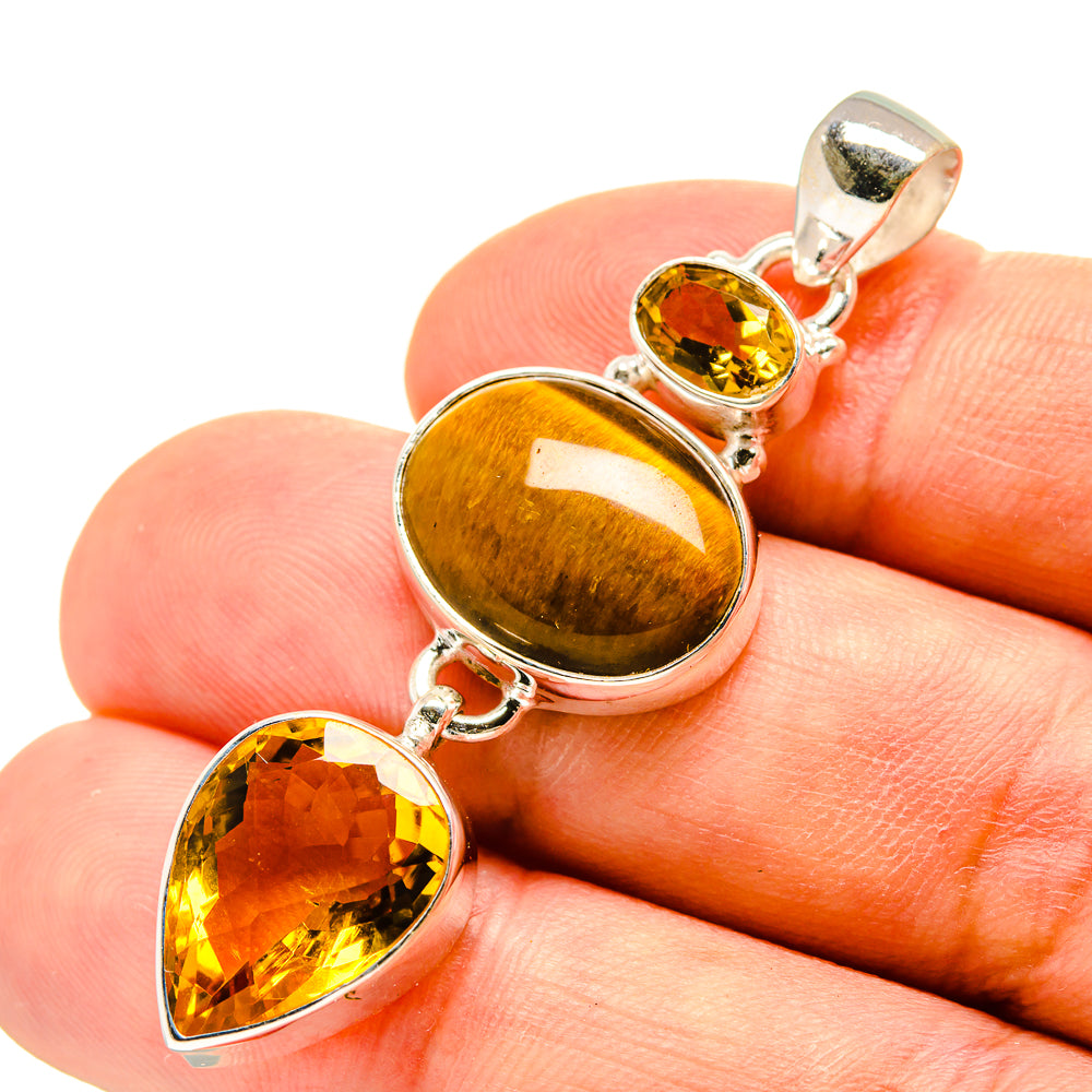 Tiger Eye Pendants handcrafted by Ana Silver Co - PD757279