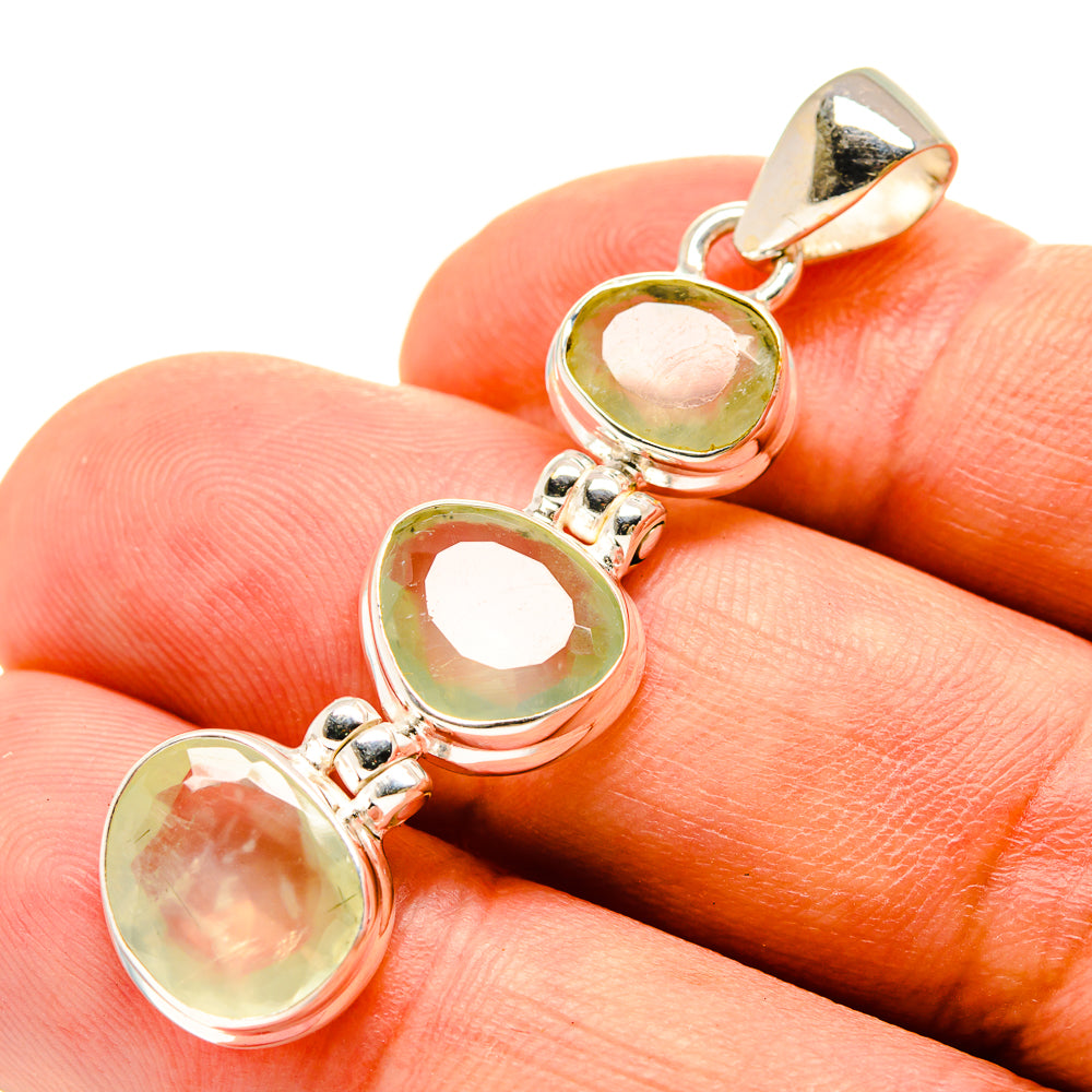 Prehnite Pendants handcrafted by Ana Silver Co - PD757282