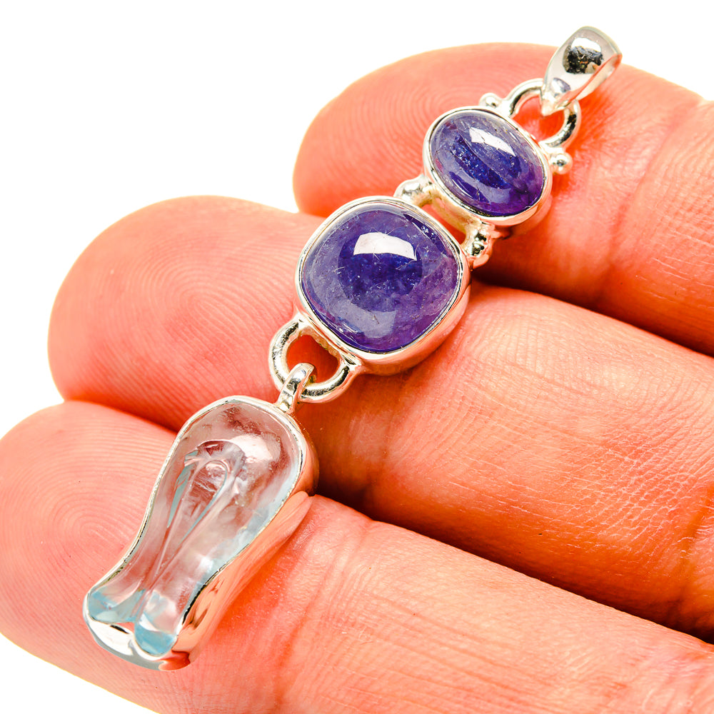 Aquamarine Pendants handcrafted by Ana Silver Co - PD757284