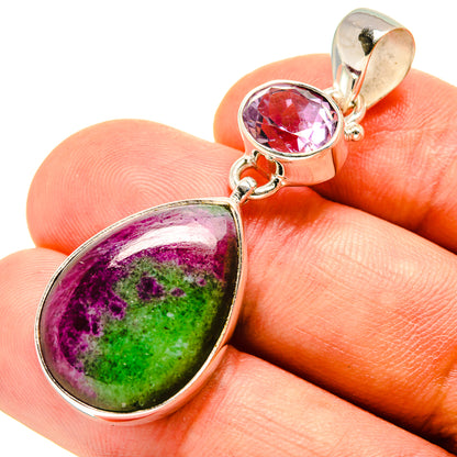 Ruby Zoisite Pendants handcrafted by Ana Silver Co - PD757285