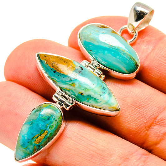 Peruvian Opal Pendants handcrafted by Ana Silver Co - PD757286