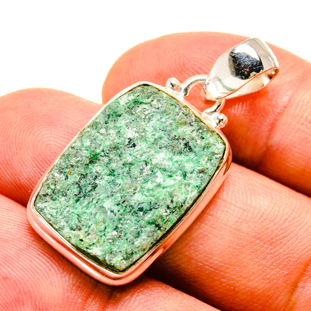 Green Fuchsite Pendants handcrafted by Ana Silver Co - PD757298