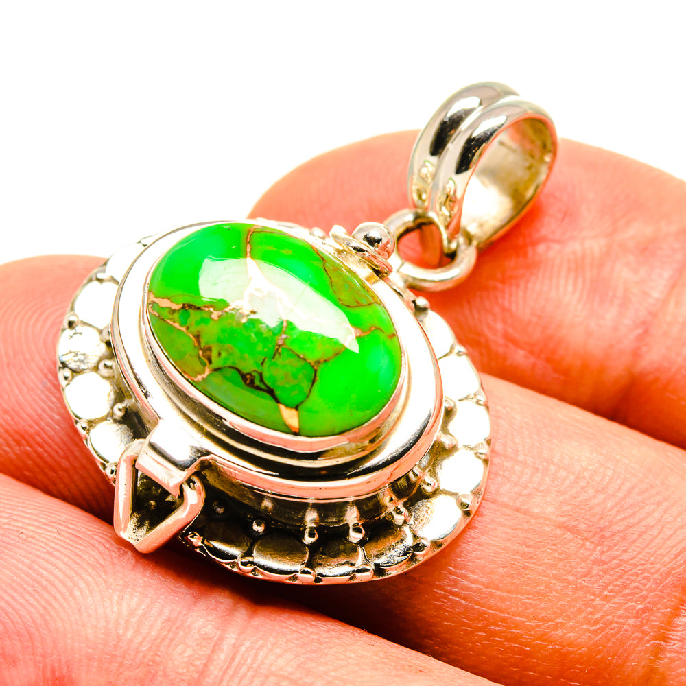 Green Copper Composite Turquoise Pendants handcrafted by Ana Silver Co - PD757302