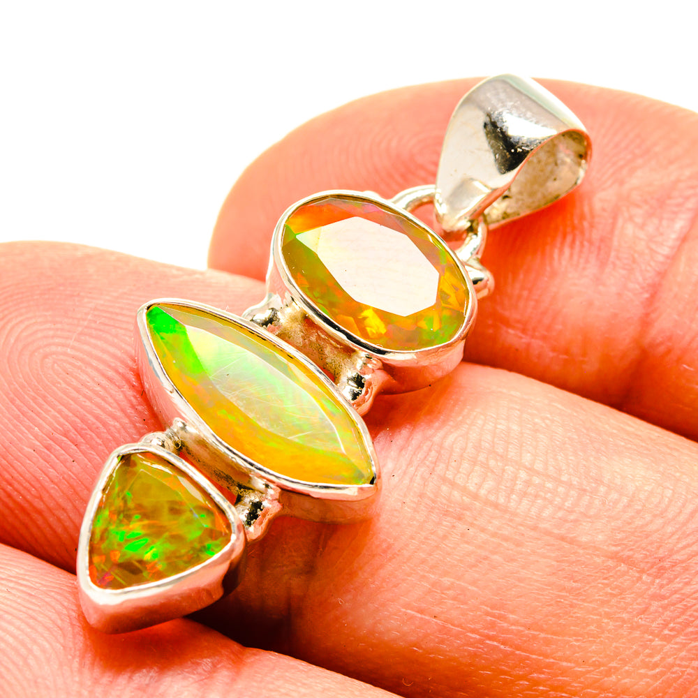 Ethiopian Opal Pendants handcrafted by Ana Silver Co - PD757306