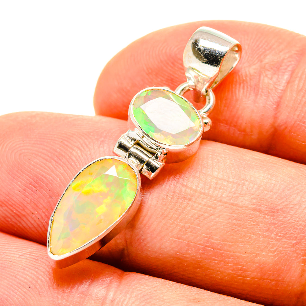 Ethiopian Opal Pendants handcrafted by Ana Silver Co - PD757307