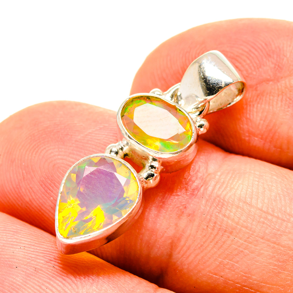 Ethiopian Opal Pendants handcrafted by Ana Silver Co - PD757309