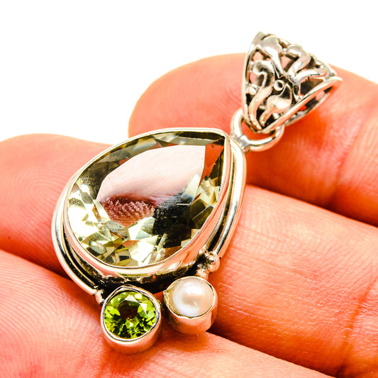 Green Amethyst Pendants handcrafted by Ana Silver Co - PD757310