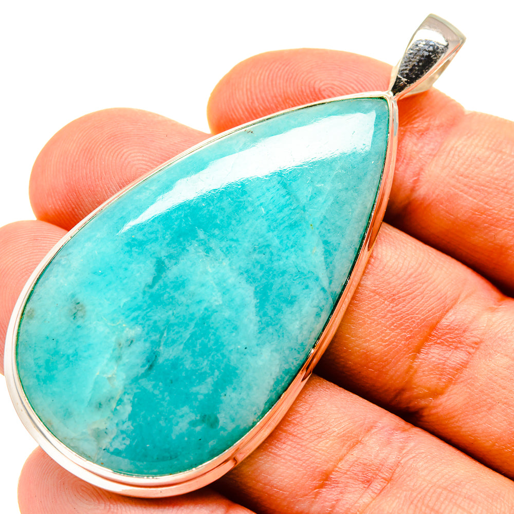 Peruvian Amazonite Pendants handcrafted by Ana Silver Co - PD757316