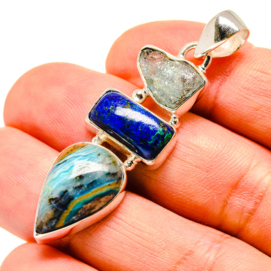 Peruvian Opal Pendants handcrafted by Ana Silver Co - PD757331