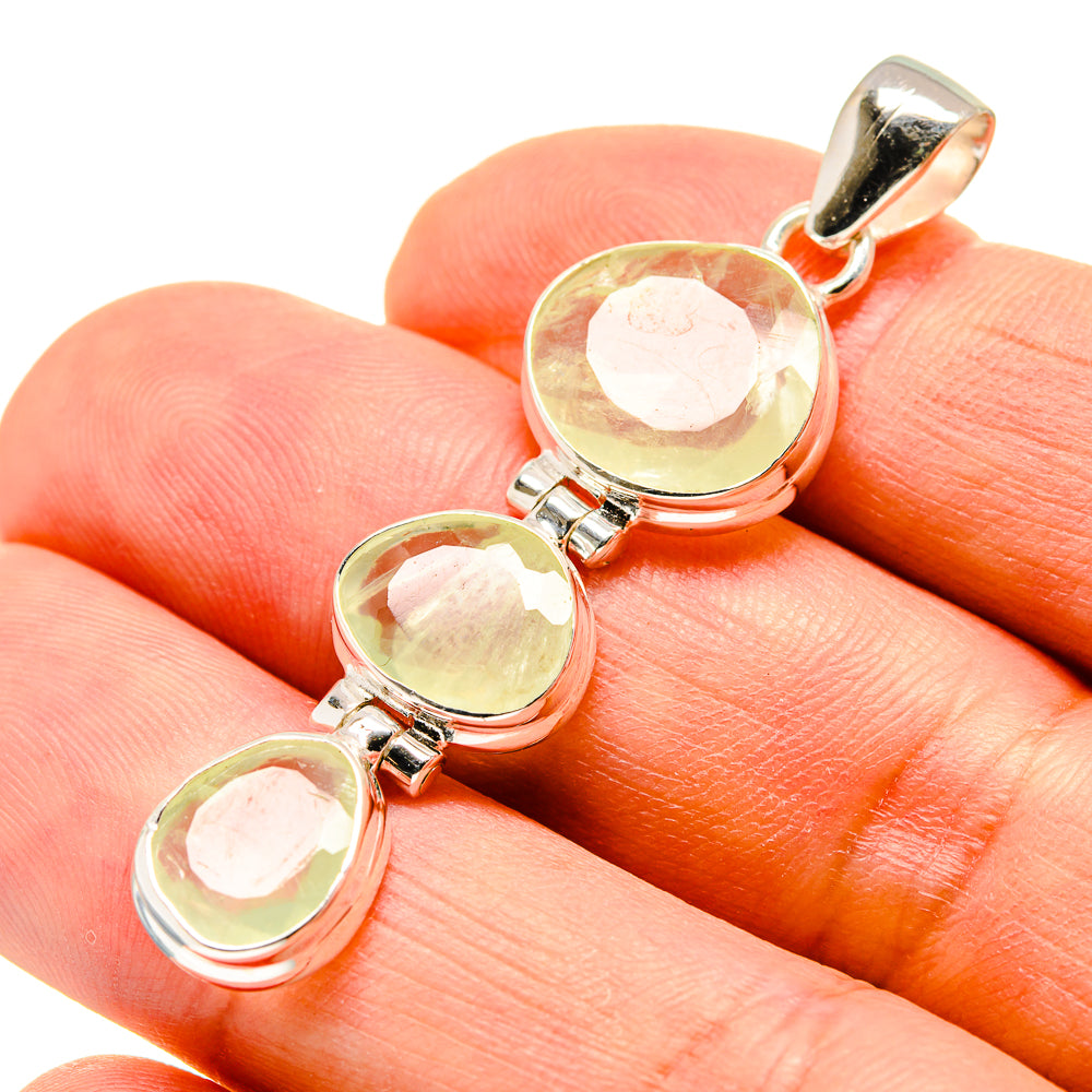 Prehnite Pendants handcrafted by Ana Silver Co - PD757333