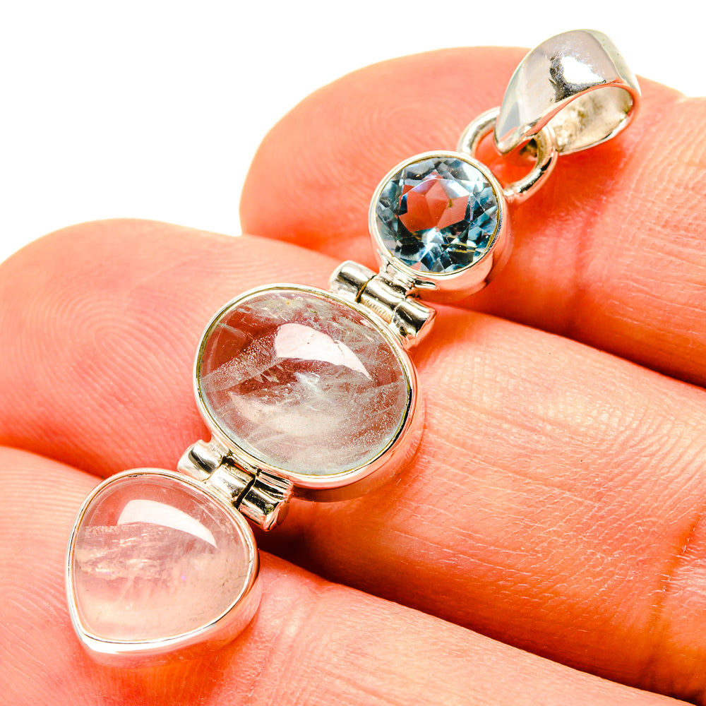 Aquamarine Pendants handcrafted by Ana Silver Co - PD757346
