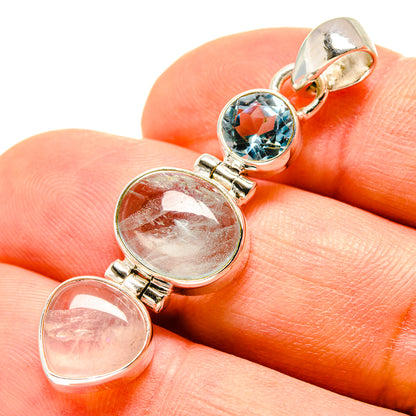 Aquamarine Pendants handcrafted by Ana Silver Co - PD757346
