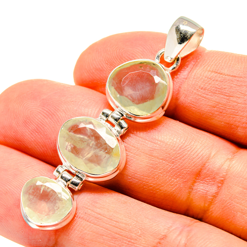Prehnite Pendants handcrafted by Ana Silver Co - PD757351