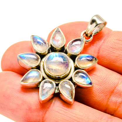 Rainbow Moonstone Pendants handcrafted by Ana Silver Co - PD757363