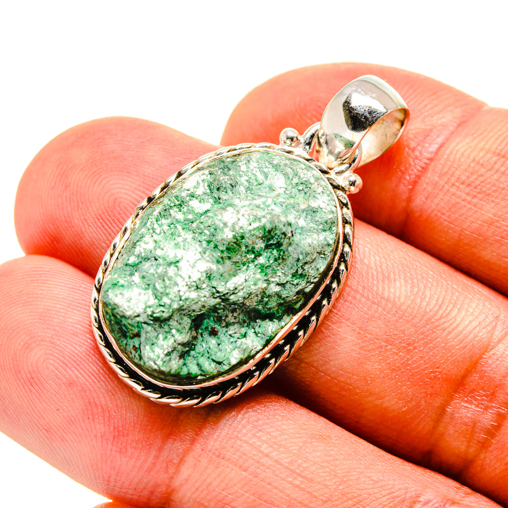 Green Fuchsite Pendants handcrafted by Ana Silver Co - PD757364