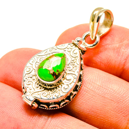 Green Copper Composite Turquoise Pendants handcrafted by Ana Silver Co - PD757376