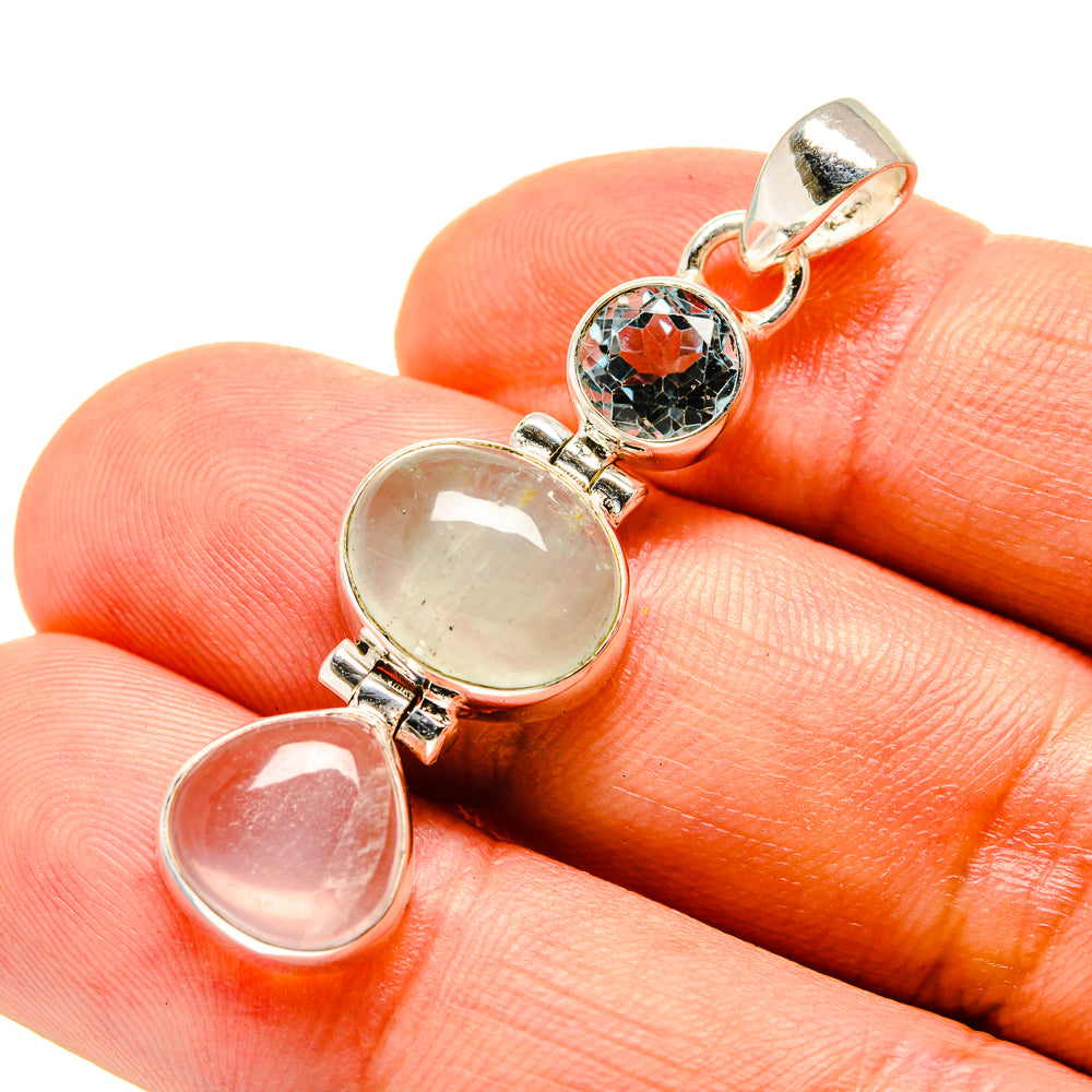 Aquamarine Pendants handcrafted by Ana Silver Co - PD757396