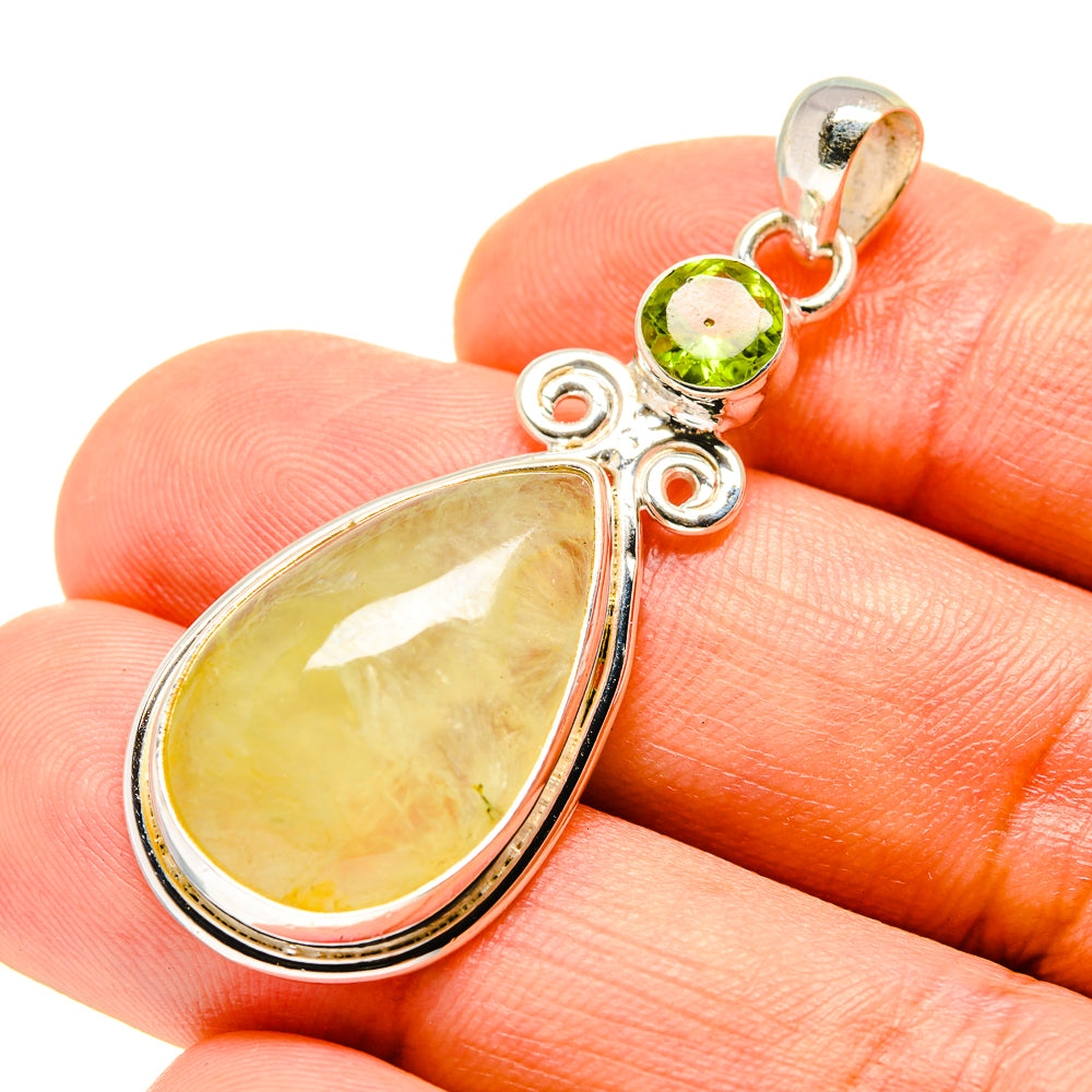Prehnite Pendants handcrafted by Ana Silver Co - PD757414