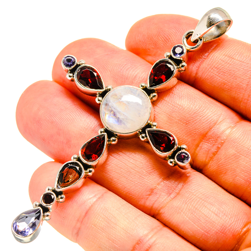 Rainbow Moonstone Pendants handcrafted by Ana Silver Co - PD757421