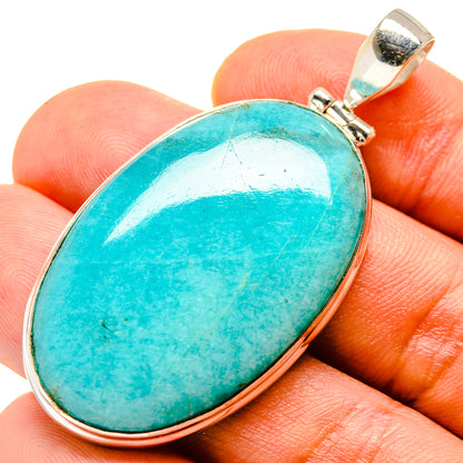 Peruvian Amazonite Pendants handcrafted by Ana Silver Co - PD757427