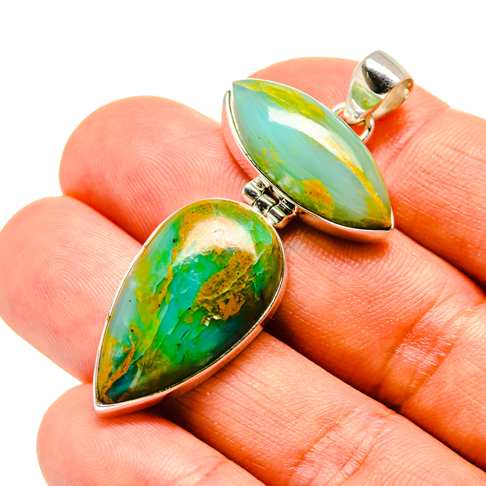 Peruvian Opal Pendants handcrafted by Ana Silver Co - PD757432