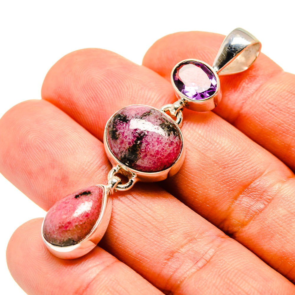 Rhodonite Pendants handcrafted by Ana Silver Co - PD757436