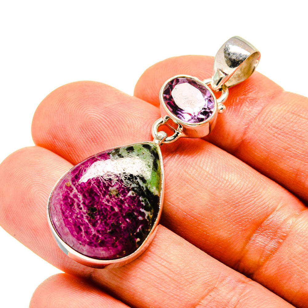 Ruby Zoisite Pendants handcrafted by Ana Silver Co - PD757437