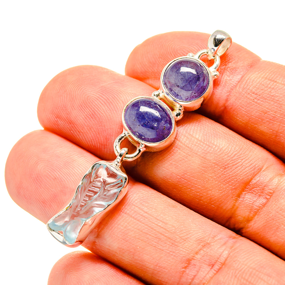 Aquamarine Pendants handcrafted by Ana Silver Co - PD757438