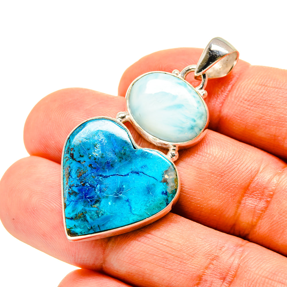 Chrysocolla Pendants handcrafted by Ana Silver Co - PD757440