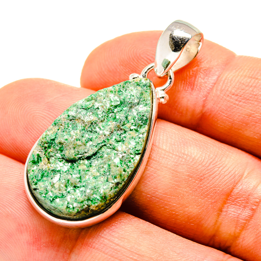 Green Fuchsite Pendants handcrafted by Ana Silver Co - PD757446