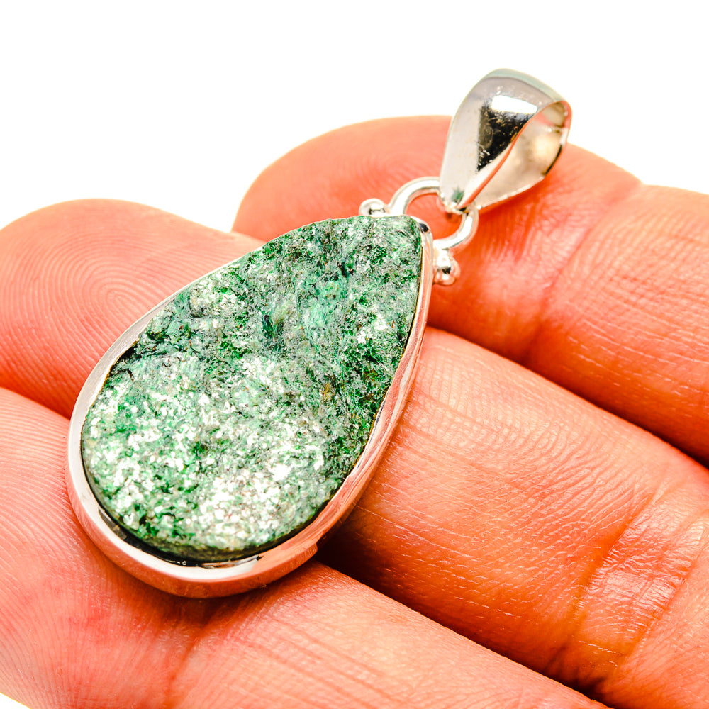 Green Fuchsite Pendants handcrafted by Ana Silver Co - PD757448