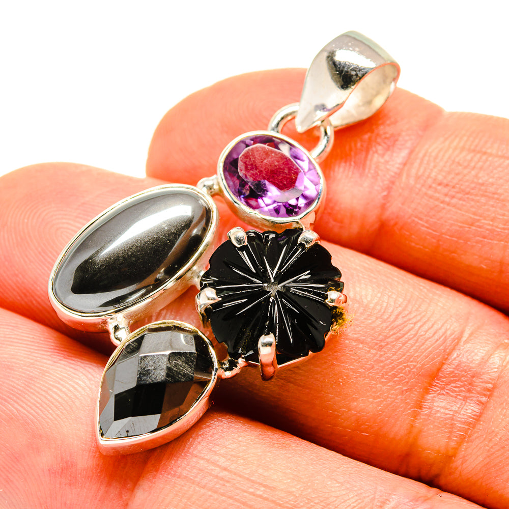 Hematite Pendants handcrafted by Ana Silver Co - PD757453