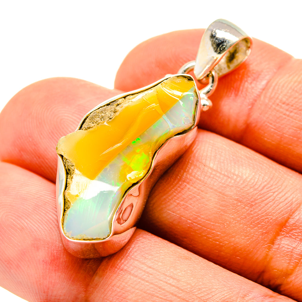 Ethiopian Opal Pendants handcrafted by Ana Silver Co - PD757462