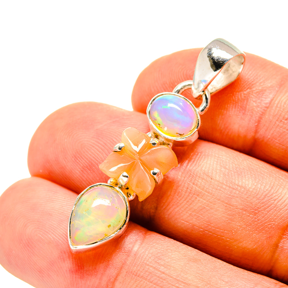 Ethiopian Opal Pendants handcrafted by Ana Silver Co - PD757470