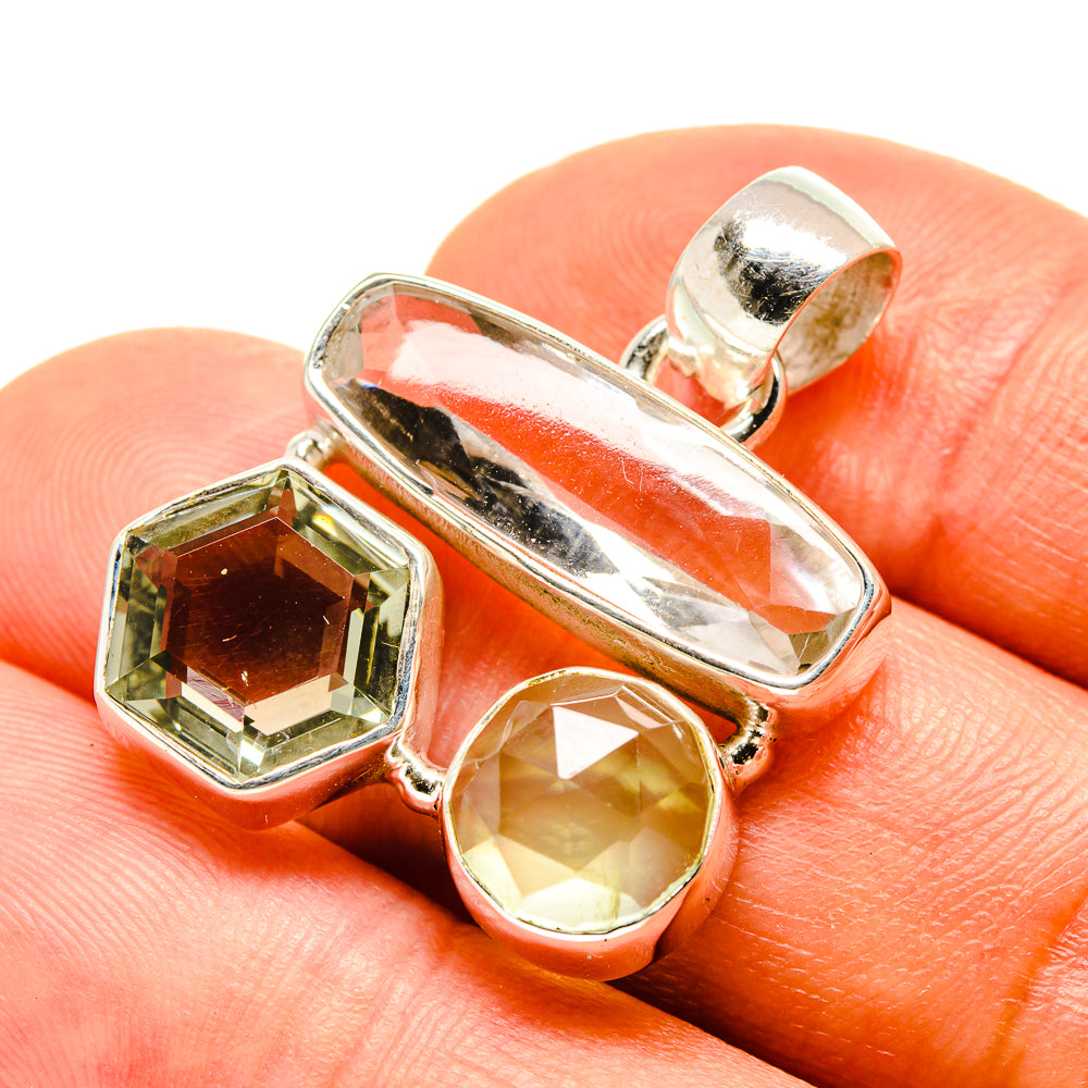 White Quartz Pendants handcrafted by Ana Silver Co - PD757471