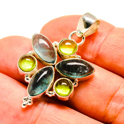 Blue Fluorite Pendants handcrafted by Ana Silver Co - PD757472