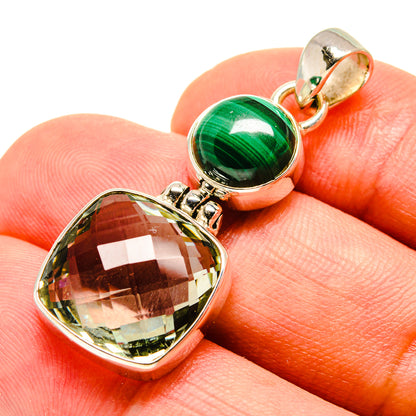 Green Amethyst Pendants handcrafted by Ana Silver Co - PD757477