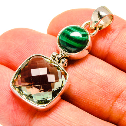 Green Amethyst Pendants handcrafted by Ana Silver Co - PD757482