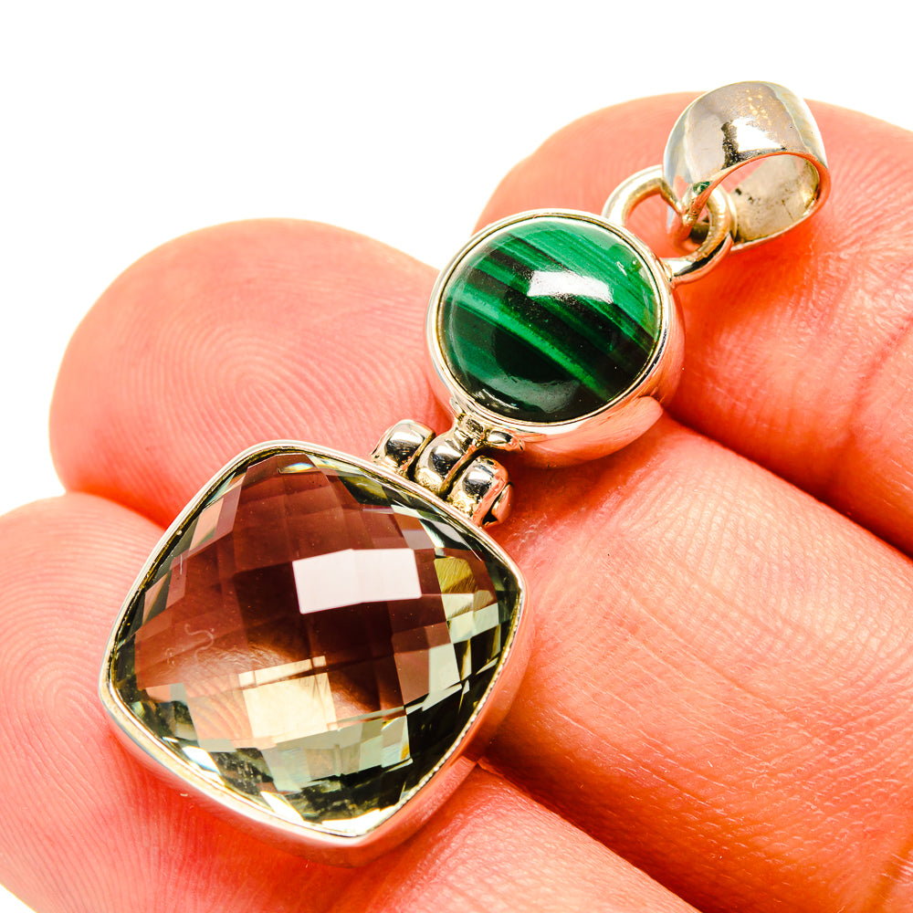 Green Amethyst Pendants handcrafted by Ana Silver Co - PD757487
