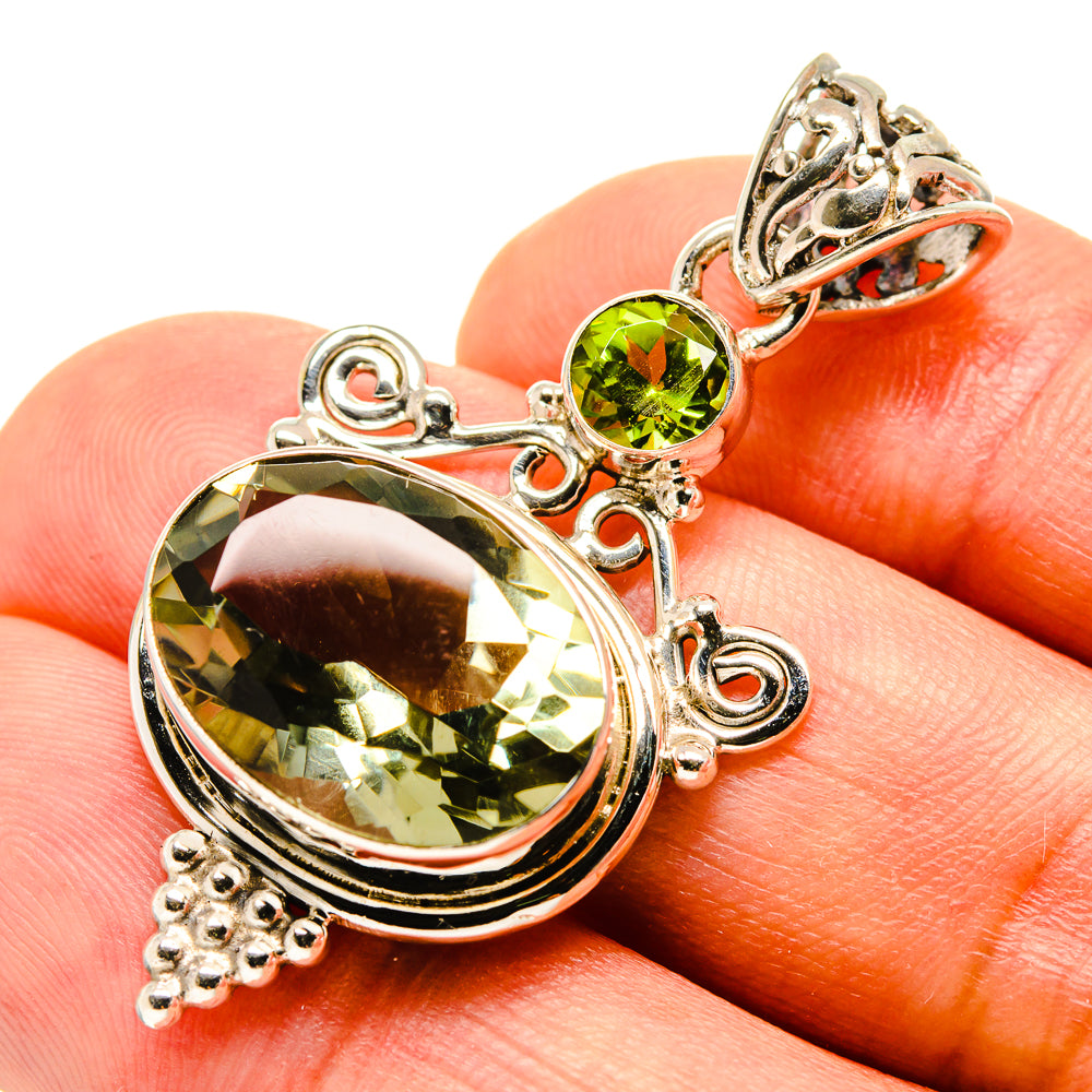 Green Amethyst Pendants handcrafted by Ana Silver Co - PD757490